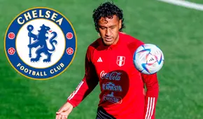 Renato Tapia intercambió camisetas con estrella del Chelsea que fue a buscarlo al vestuario
