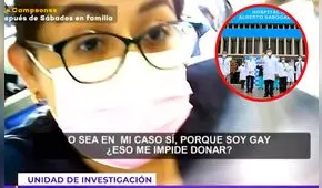 Denuncian que hospital Sabogal y otros centros impedirían donar sangre a personas homosexuales