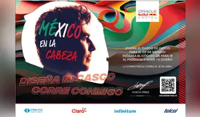 'Checo' Pérez invita a sus seguidores a diseñar su casco para el Gran Premio de México