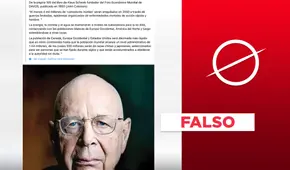 No, Klaus Schwab no escribió que “4.000 millones serán eliminados con epidemias organizadas”