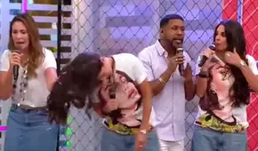 Almendra Gomelsky le jaló el cabello a Rebeca Escribens para demostrar que no usa extensiones