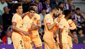 Atlético Madrid goleó 5-2 al Real Valladolid y sigue firme en el tercer luga de LaLiga