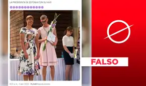 No, esta imagen no muestra a la presidenta de Estonia al lado de su hijo