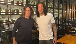 Riveros se fotografió junto a Puyol e hinchas de la 'U' enloquecen: "'Jerarquía' y un tal Carles"