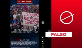 Este video no muestra la entrada masiva de migrantes a Estados Unidos por la frontera con México