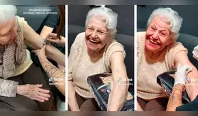 Adulta mayor se hace su primer tatuaje a los 91 años y tiene tierna reacción: "Una maravilla"