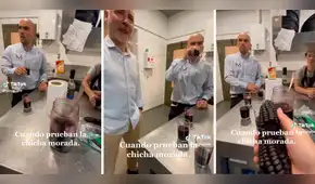 Chefs españoles quedan maravillados luego de probar chicha morada por primera vez