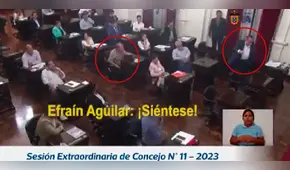 "Ándate a la m***** entonces": regidor Efraín Aguilar insultó a Julio Gagó en sesión del Concejo de la MML
