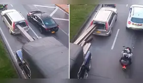 Carga de camión atraviesa un auto y usuarios reaccionan: “Parece 'Destino final'”