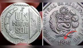 ¿Cómo es la moneda de S/1 de 1991 que podría llegar a valer S/500?