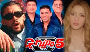 Grupo 5 supera a Shakira y Bad Bunny en el top musical de YouTube con 3 canciones: ¿cuáles son?