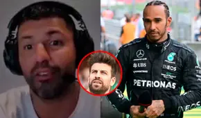 Kun Agüero le confiesa a Piqué que es fan de Lewis Hamilton, el piloto relacionado con Shakira
