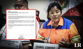 Isabel Cortez renunció al partido de izquierda Juntos por el Perú