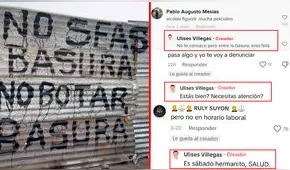 "Entre la basura eres feliz": alcalde de Comas se enfrenta a vecinos de su distrito