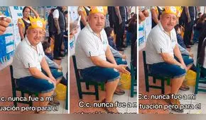 Mujer se sorprende al ver a su padre en la actuación de su nieto y reclama: "¡Ni con sus hijas!"