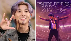 Namjoon de BTS aparece en concierto de Bruno Mars y desata furor en el público