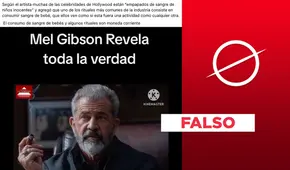 Mel Gibson no dijo que las estrellas de Hollywood consumen "sangre de bebé"