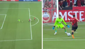 Vitor Roque, jugador codiciado por Barcelona, anotó exquisito gol de punta ante Alianza Lima