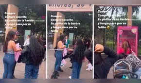 "¡Ingenio peruano!": joven sorprende al vender polos rosados frente a caja de "Barbie" en Miraflores
