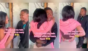 Gemelos separados al nacer se conocen después de años y se emocionan hasta las lágrimas: "Hermoso"