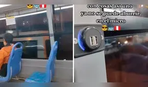 Peruano queda en shock al encontrar un puerto USB en microbús: "¡Qué bendición!"