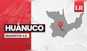 Temblor de magnitud 4.8 se sintió en Huánuco hoy, según IGP Temblor de magnitud 4.8 se sintió en Huánuco hoy, según IGP