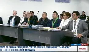 Fiscal presenta 20 tomos de pruebas para prisión preventiva de Sada Goray y Mauricio Fernandini