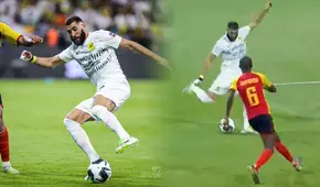 ¡Como en el Real! Karim Benzema marcó un golazo al ángulo en su debut con Al-Ittihad