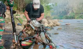Desaparecidos en Satipo: quemaron y lanzaron al río motocicleta de víctimas