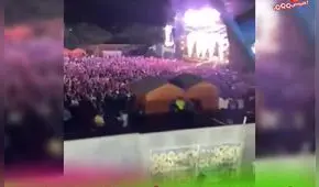 ¡Todo por el Grupo 5! Fans sin entrada suben a juego mecánico para no perderse concierto en Chiclayo