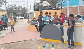 Lambayeque: niños estudian al aire libre por retraso de obras
