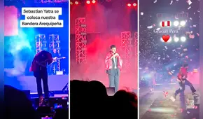 Sebastián Yatra emociona al colocarse la bandera de Arequipa mientras canta 'Tacones rojos' Sebastián Yatra emociona al colocarse la bandera de Arequipa mientras canta 'Tacones rojos'