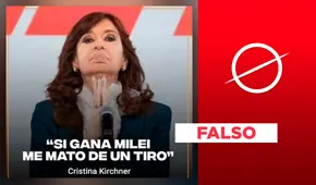 Es falso que Cristina Fernández haya declarado: "Si gana Milei, me mato de un tiro”
