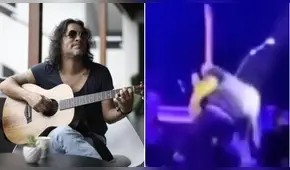 Marcello Motta, vocalista de Amén, sufre fuerte caída EN VIVO durante show en La Libertad