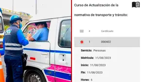 Evita multas y VERIFICA si tu certificado de normas de tránsito está REGISTRADO en el MTC
