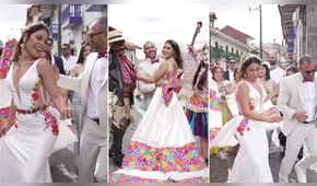 Pareja deslumbra con festejo de su matrimonio al son de 'Valicha' en Cusco: “¡Qué hermoso vestido!”