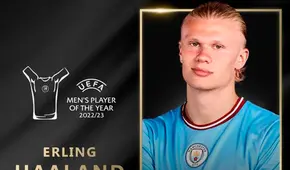 Erling Haaland es escogido como el mejor jugador de la UEFA por encima de Lionel Messi