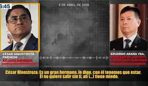 César Hinostroza sobre Eduardo Arana en audio: "Es un gran hermano, con él tenemos que estar"