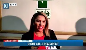 Digna Calle descarta su presencia en Pleno del Congreso: “La virtualidad ha llegado”