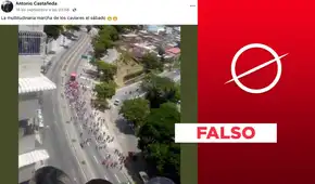 No, esta foto no corresponde a la 'Marcha por la democracia' ni fue tomada en Perú en 2023