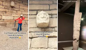 Peruana va a Chavín y conoce las cabezas clavas: “Más impresionantes que en las láminas Huascarán”