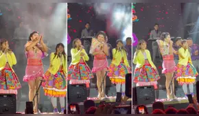 Yarita Lizeth cantó con niñas que la imitaban en bus durante su concierto en Lima