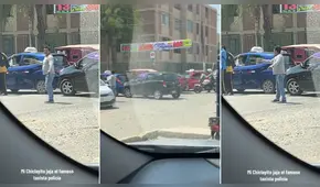 Taxista hace de policía y ordena el tránsito en Chiclayo: "El poli obedece la orden"