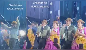 Chechito cantó y cautivó a los invitados de una festividad en Puno: “¡Qué dice el frío!”