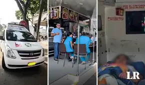 Captan a paramédicos desayunando en juguería mientras paciente espera en ambulancia en Colombia
