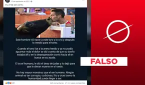 Foto viral no muestra el beso de un criador a su toro en supuesto acto de maltrato animal