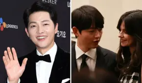 Song Joong Ki y su esposa, Katy Louise Saunders, radiantes en boda de la hermana del actor