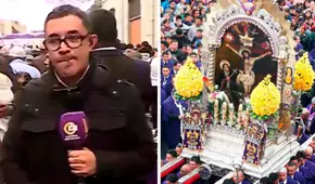 Adolfo Bolívar se quiebra en procesión del Señor de los Milagros por la delicada salud de su madre