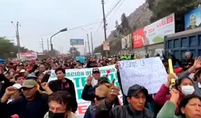 Protesta en Chosica: bloquean km 39 de la Carretera Central por abandono del Estado ante huaicos
