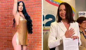Diosa Canales y María Corina Machado: vedette se ofrece a sustituir a candidata en las presidenciales Diosa Canales y María Corina Machado: vedette se ofrece a sustituir a candidata en las presidenciales